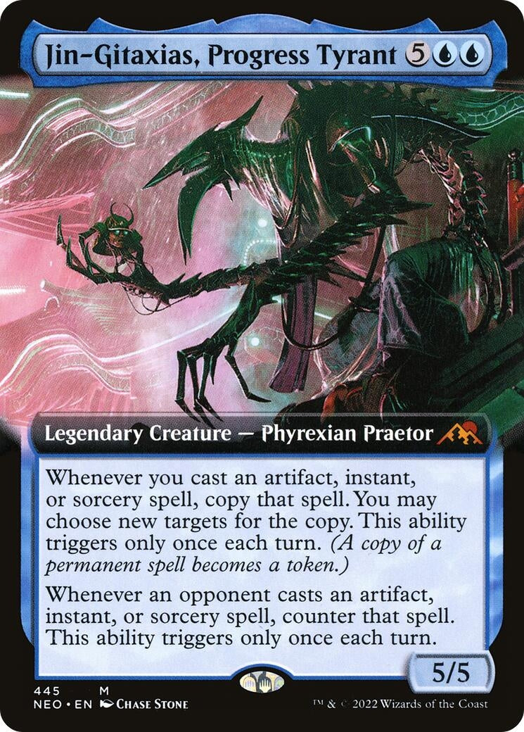 Image for Jin-Gitaxias, Progress Tyrant (Extended Art) (Kamigawa: Neon Dynasty) (445) - Magic: The Gathering