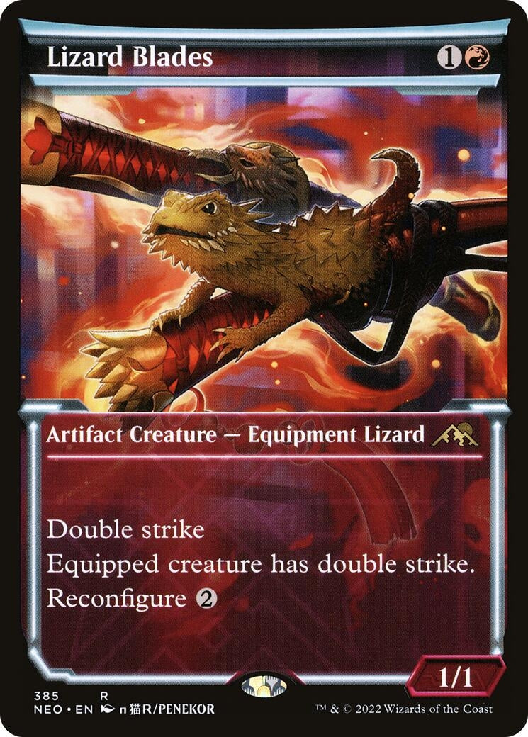 Image for Lizard Blades (Showcase) (Kamigawa: Neon Dynasty) (385) - Magic: The Gathering