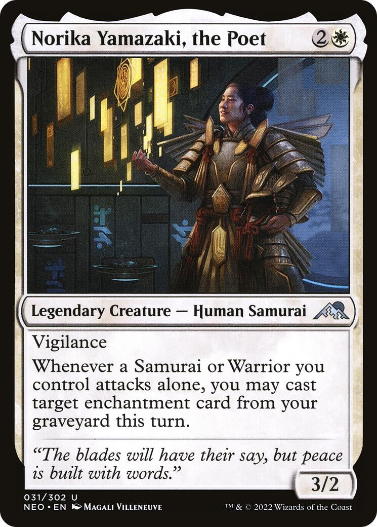 Image for Norika Yamazaki, the Poet (Kamigawa: Neon Dynasty) (31) - Magic: The Gathering
