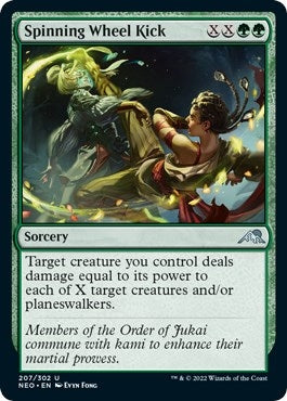 Image for Spinning Wheel Kick (Kamigawa: Neon Dynasty) (207) - Magic: The Gathering