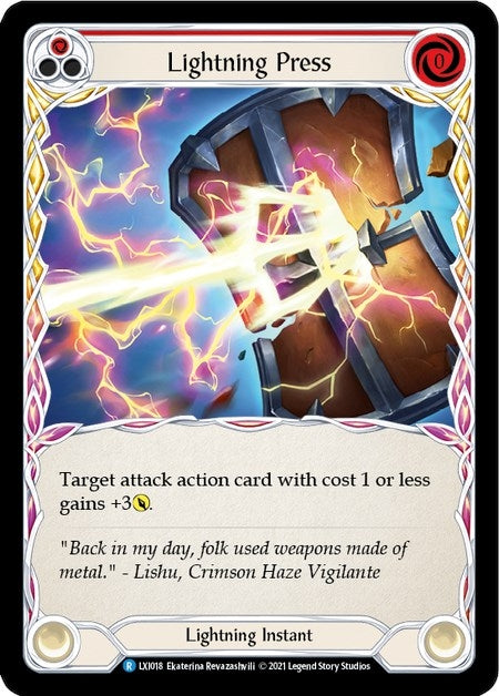 Image for Lightning Press (Red) (Blitz Deck: Tales of Aria - Lexi) (LXI018) - Flesh and Blood TCG