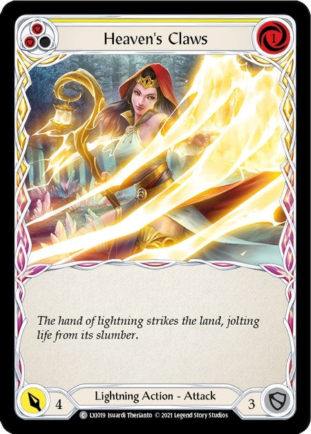 Image for Heaven's Claws (Yellow) (Blitz Deck: Tales of Aria - Lexi) (LXI019) - Flesh and Blood TCG