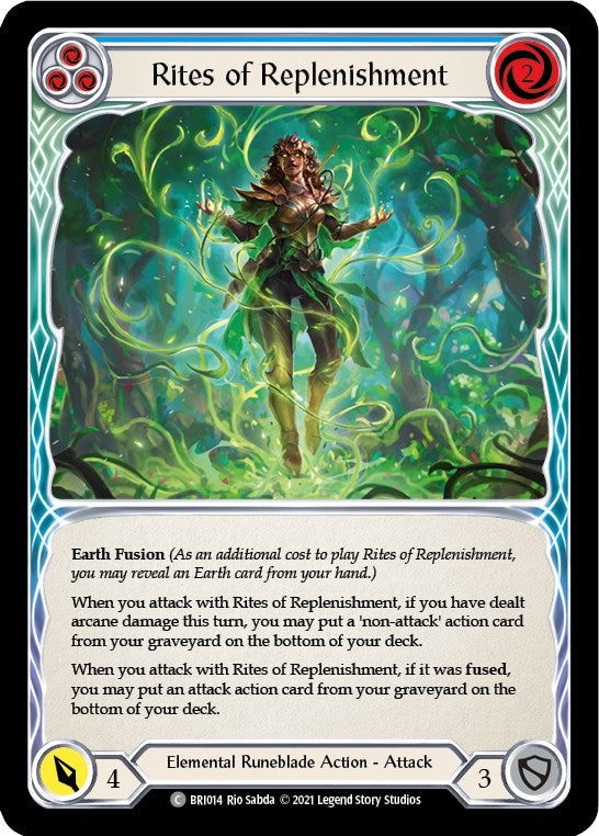 Image for Rites of Replenishment (Blue) (Blitz Deck: Tales of Aria - Briar) (BRI014) - Flesh and Blood TCG