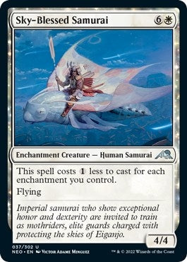 Image for Sky-Blessed Samurai (Kamigawa: Neon Dynasty) (37) - Magic: The Gathering