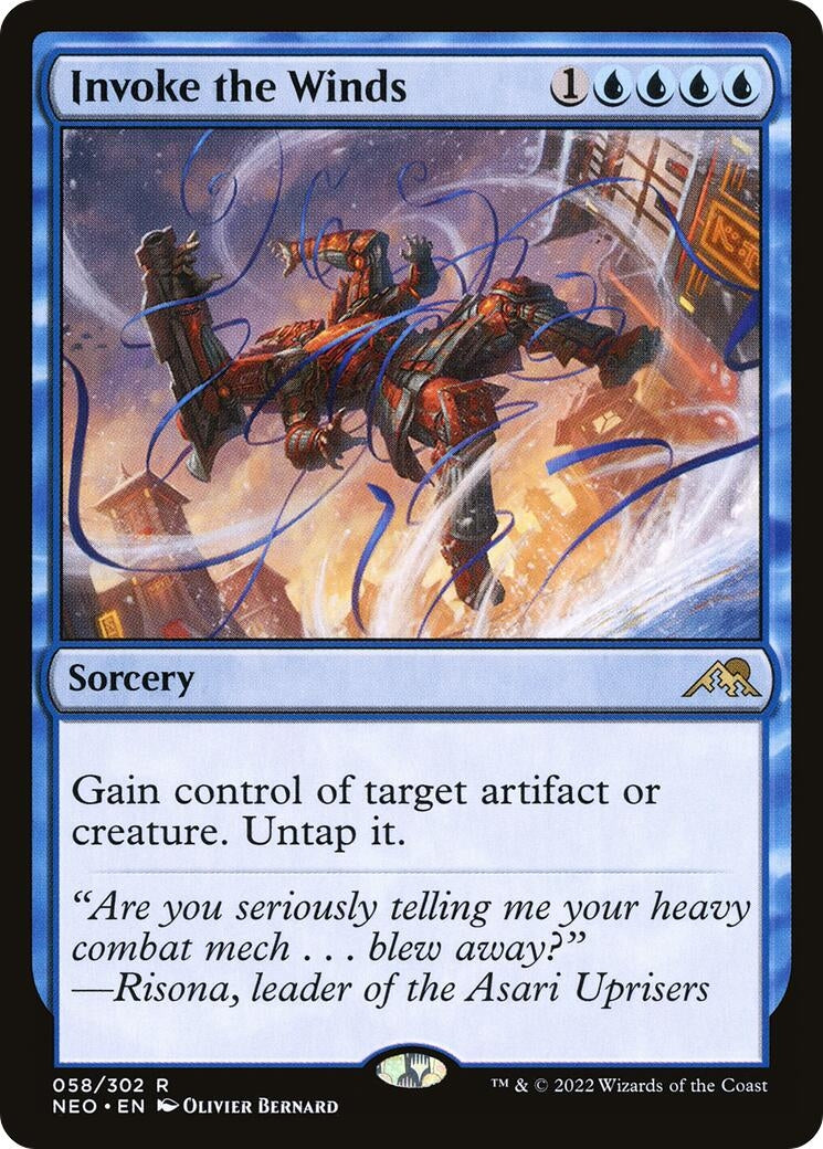 Image for Invoke the Winds (Kamigawa: Neon Dynasty) (58) - Magic: The Gathering