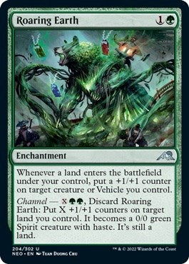 Image for Roaring Earth (Kamigawa: Neon Dynasty) (204) - Magic: The Gathering