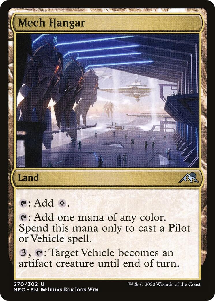 Image for Mech Hangar (Kamigawa: Neon Dynasty) (270) - Magic: The Gathering
