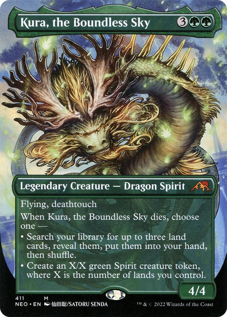 Image for Kura, the Boundless Sky (Borderless) (Kamigawa: Neon Dynasty) (411) - Magic: The Gathering