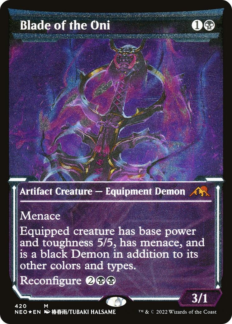 Image for Blade of the Oni (Showcase) (Foil Etched) (Kamigawa: Neon Dynasty) (420) - Magic: The Gathering