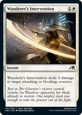 Image for Wanderer's Intervention (Kamigawa: Neon Dynasty) (41) - Magic: The Gathering