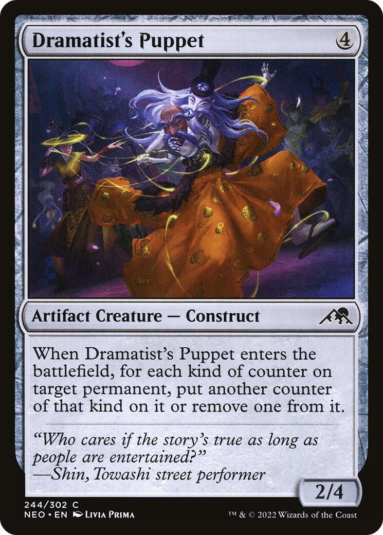 Image for Dramatist's Puppet (Kamigawa: Neon Dynasty) (244) - Magic: The Gathering