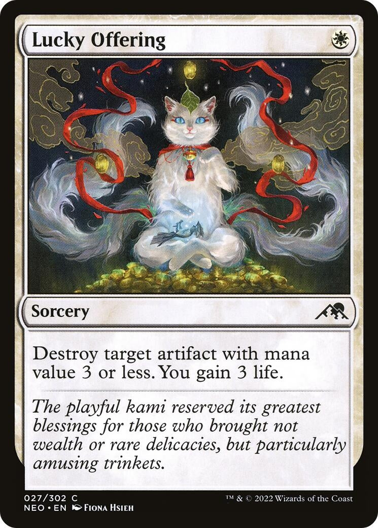 Image for Lucky Offering (Kamigawa: Neon Dynasty) (27) - Magic: The Gathering