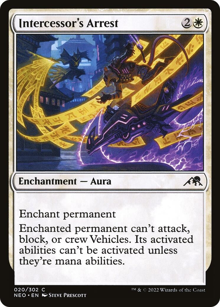 Image for Intercessor's Arrest (Kamigawa: Neon Dynasty) (20) - Magic: The Gathering