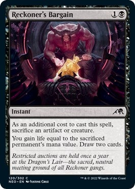 Image for Reckoner's Bargain (Kamigawa: Neon Dynasty) (120) - Magic: The Gathering