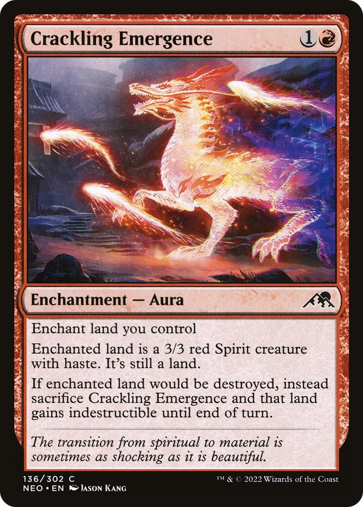 Image for Crackling Emergence (Kamigawa: Neon Dynasty) (136) - Magic: The Gathering