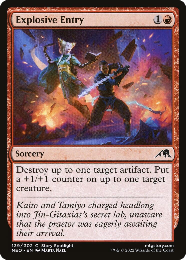 Image for Explosive Entry (Kamigawa: Neon Dynasty) (139) - Magic: The Gathering