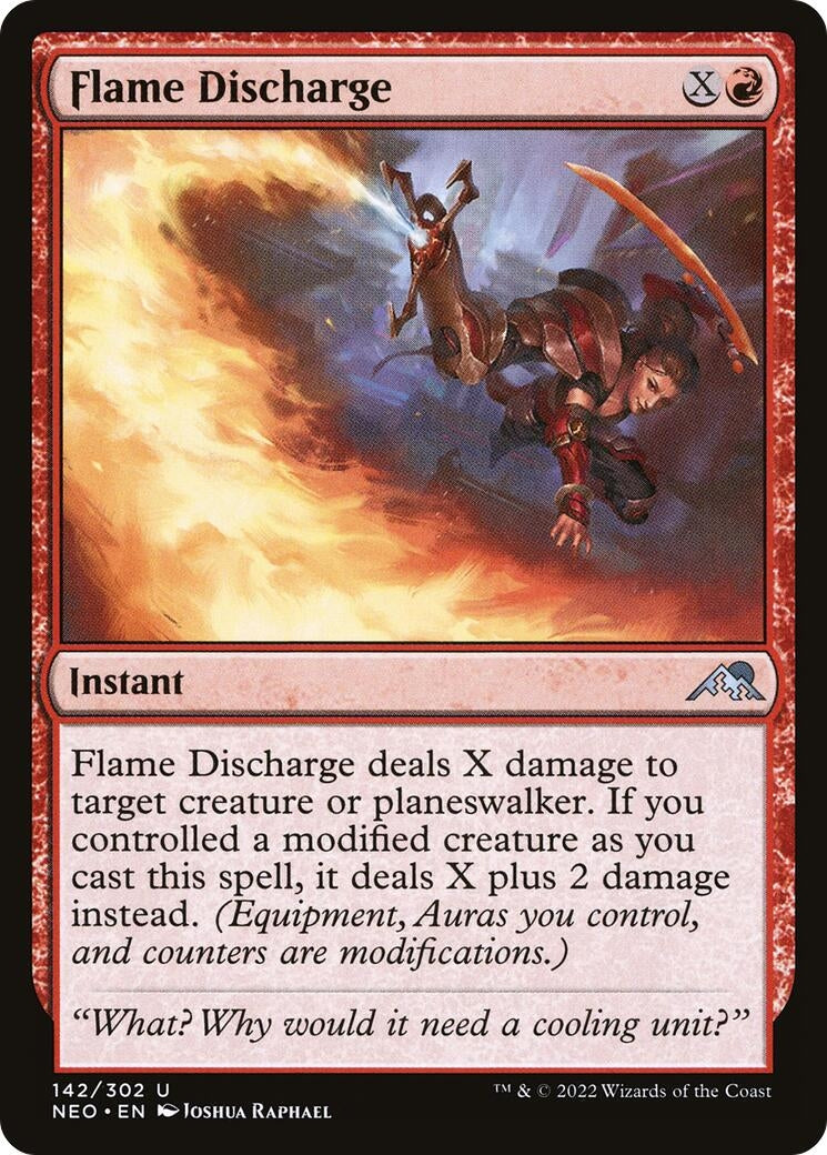 Image for Flame Discharge (Kamigawa: Neon Dynasty) (142) - Magic: The Gathering