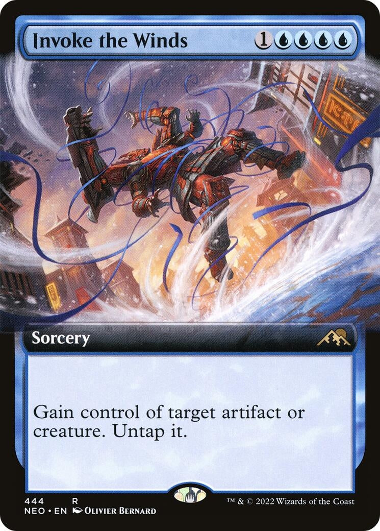 Image for Invoke the Winds (Extended Art) (Kamigawa: Neon Dynasty) (444) - Magic: The Gathering