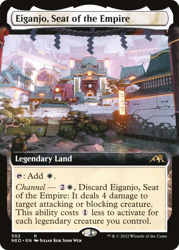Image for Eiganjo, Seat of the Empire (Extended Art) (Kamigawa: Neon Dynasty) (502) - Magic: The Gathering