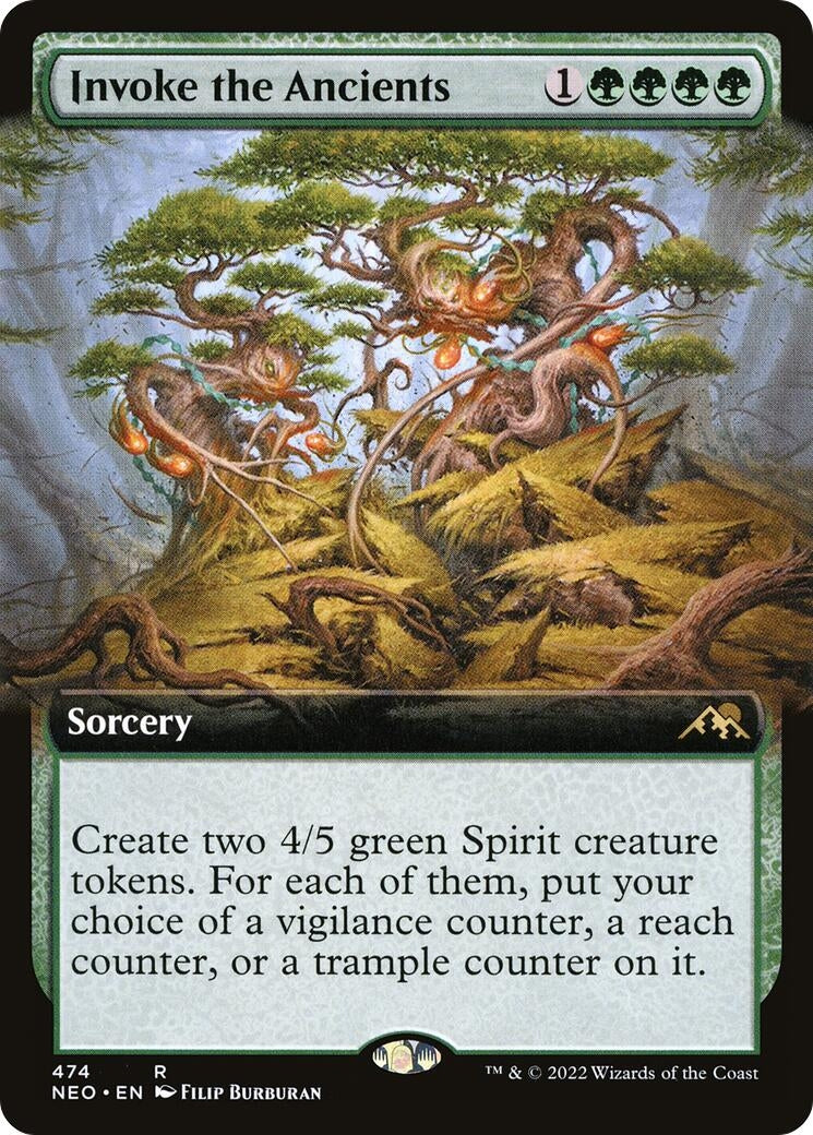 Image for Invoke the Ancients (Extended Art) (Kamigawa: Neon Dynasty) (474) - Magic: The Gathering