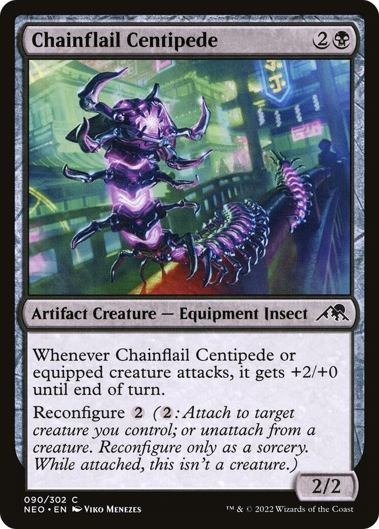 Image for Chainflail Centipede (Kamigawa: Neon Dynasty) (90) - Magic: The Gathering