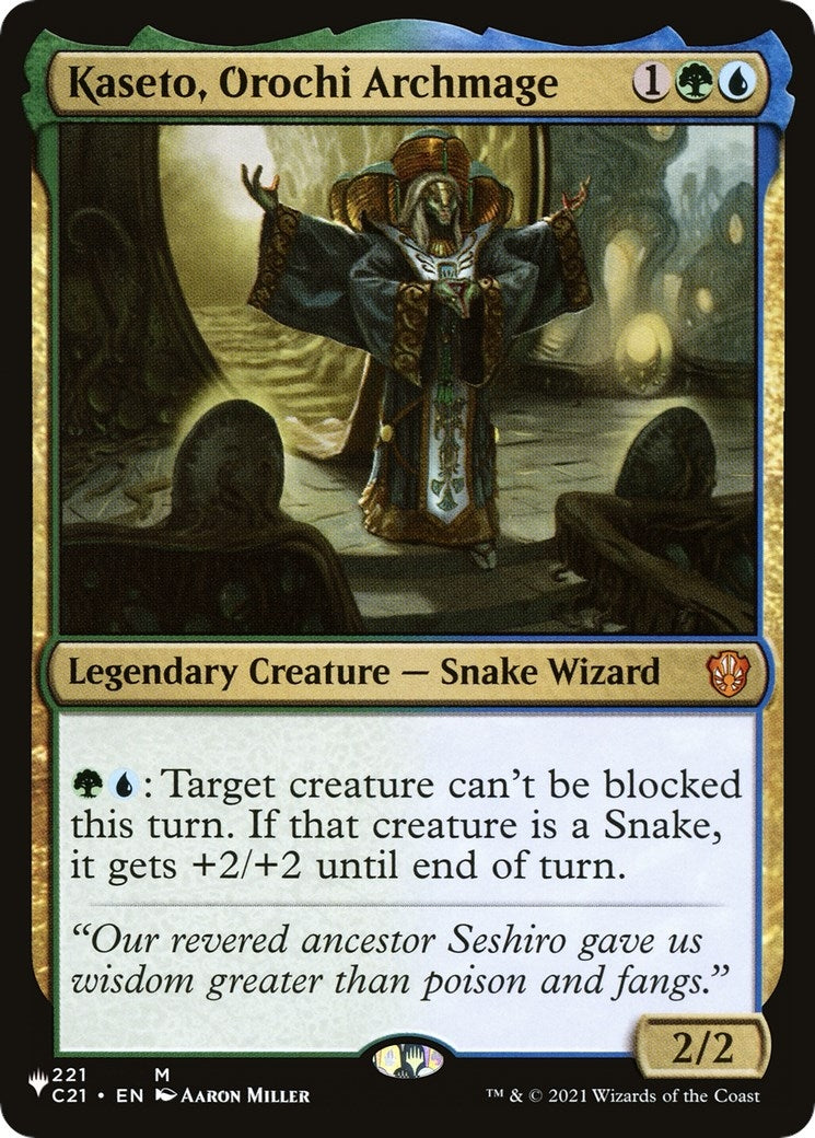 Image for Kaseto, Orochi Archmage (The List Reprints) (221/081) - Magic: The Gathering