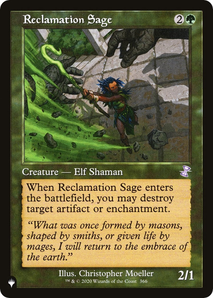 Image for Reclamation Sage (The List Reprints) (366/289) - Magic: The Gathering