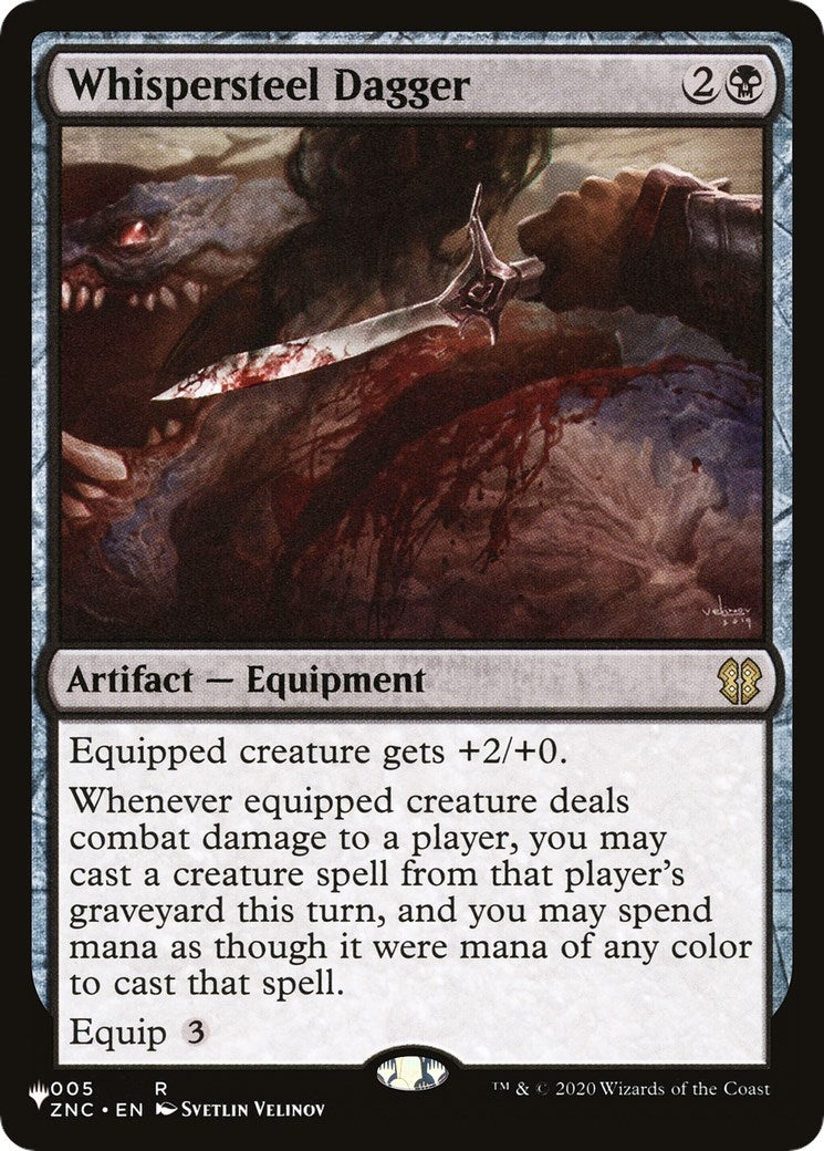 Image for Whispersteel Dagger (The List Reprints) (005) - Magic: The Gathering