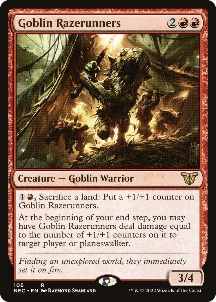 Image for Goblin Razerunners (Commander: Kamigawa: Neon Dynasty) (106) - Magic: The Gathering