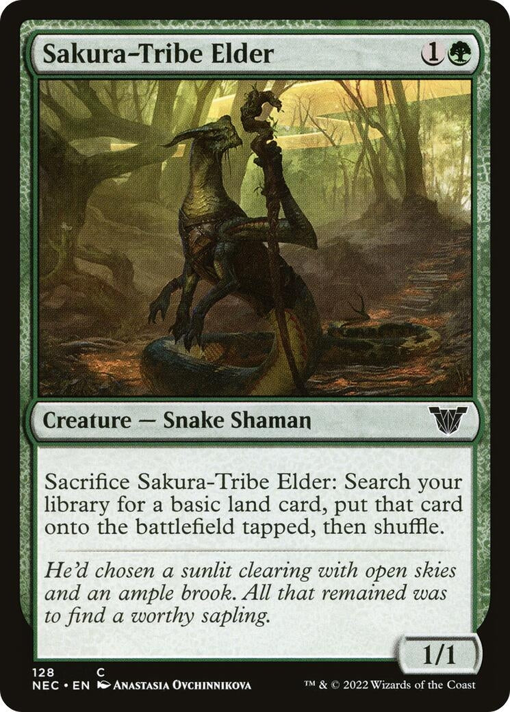 Image for Sakura-Tribe Elder (Commander: Kamigawa: Neon Dynasty) (128) - Magic: The Gathering