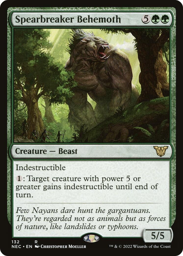 Image for Spearbreaker Behemoth (Commander: Kamigawa: Neon Dynasty) (132) - Magic: The Gathering