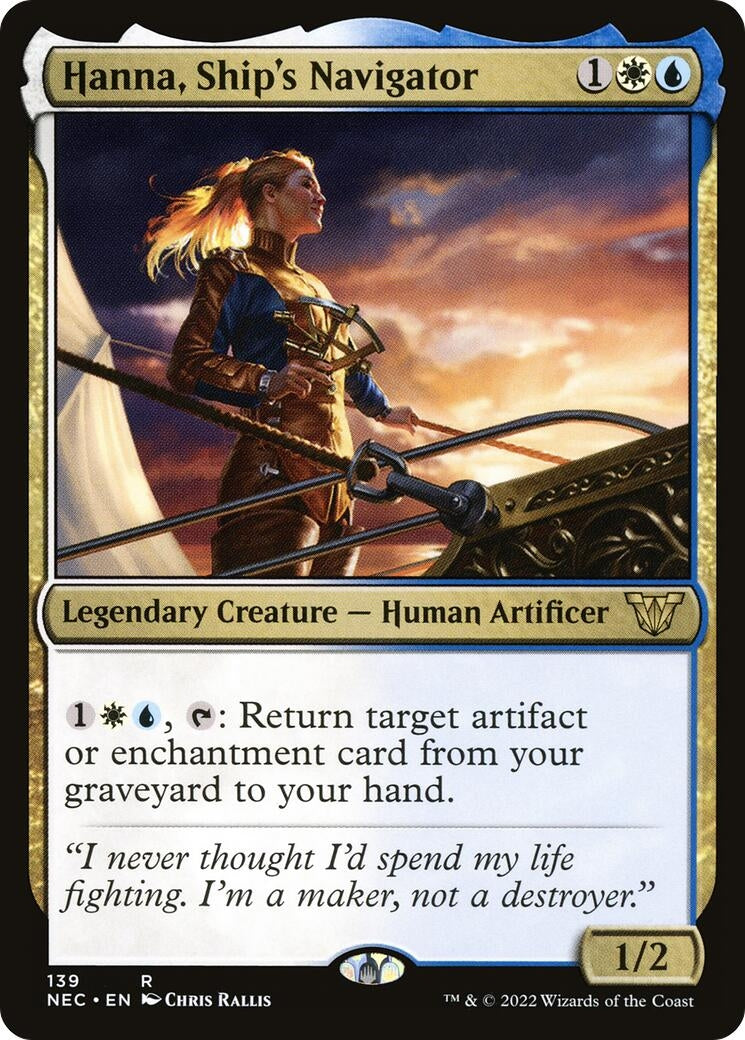 Image for Hanna, Ship's Navigator (Commander: Kamigawa: Neon Dynasty) (139) - Magic: The Gathering