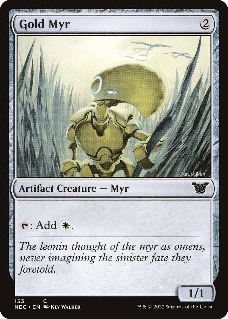 Image for Gold Myr (Commander: Kamigawa: Neon Dynasty) (153) - Magic: The Gathering