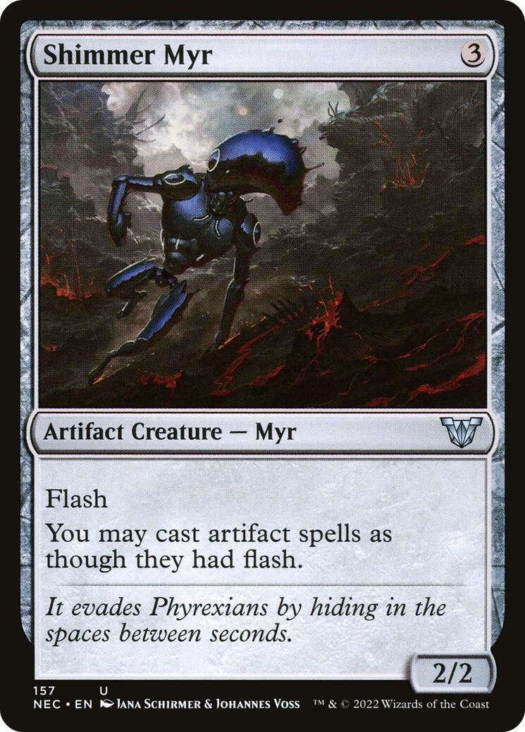 Image for Shimmer Myr (Commander: Kamigawa: Neon Dynasty) (157) - Magic: The Gathering