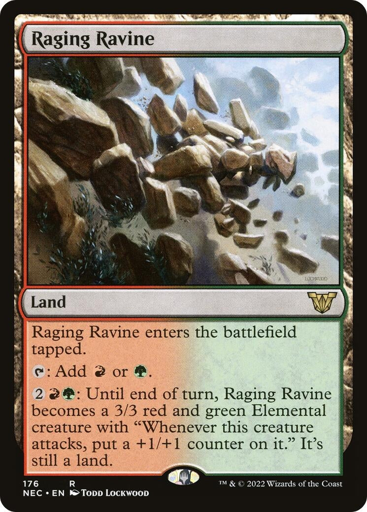 Image for Raging Ravine (Commander: Kamigawa: Neon Dynasty) (176) - Magic: The Gathering