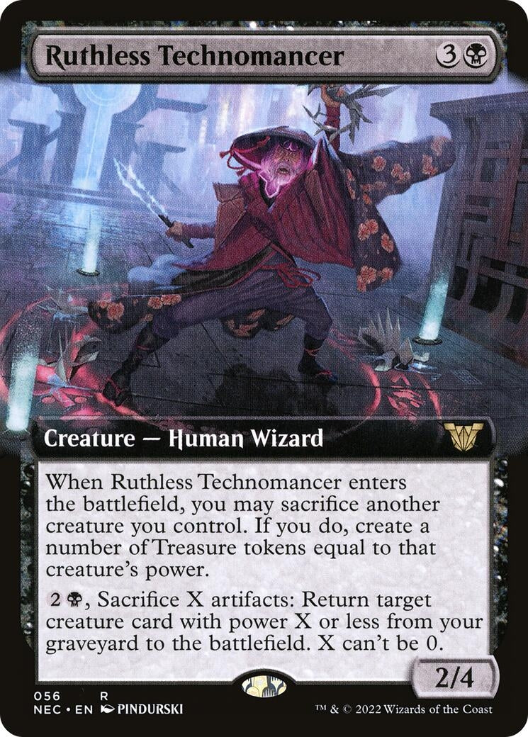 Image for Ruthless Technomancer (Extended Art) (Commander: Kamigawa: Neon Dynasty) (56) - Magic: The Gathering