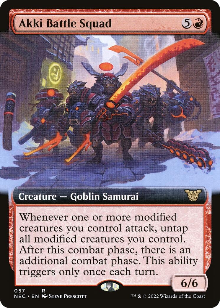 Image for Akki Battle Squad (Extended Art) (Commander: Kamigawa: Neon Dynasty) (57) - Magic: The Gathering
