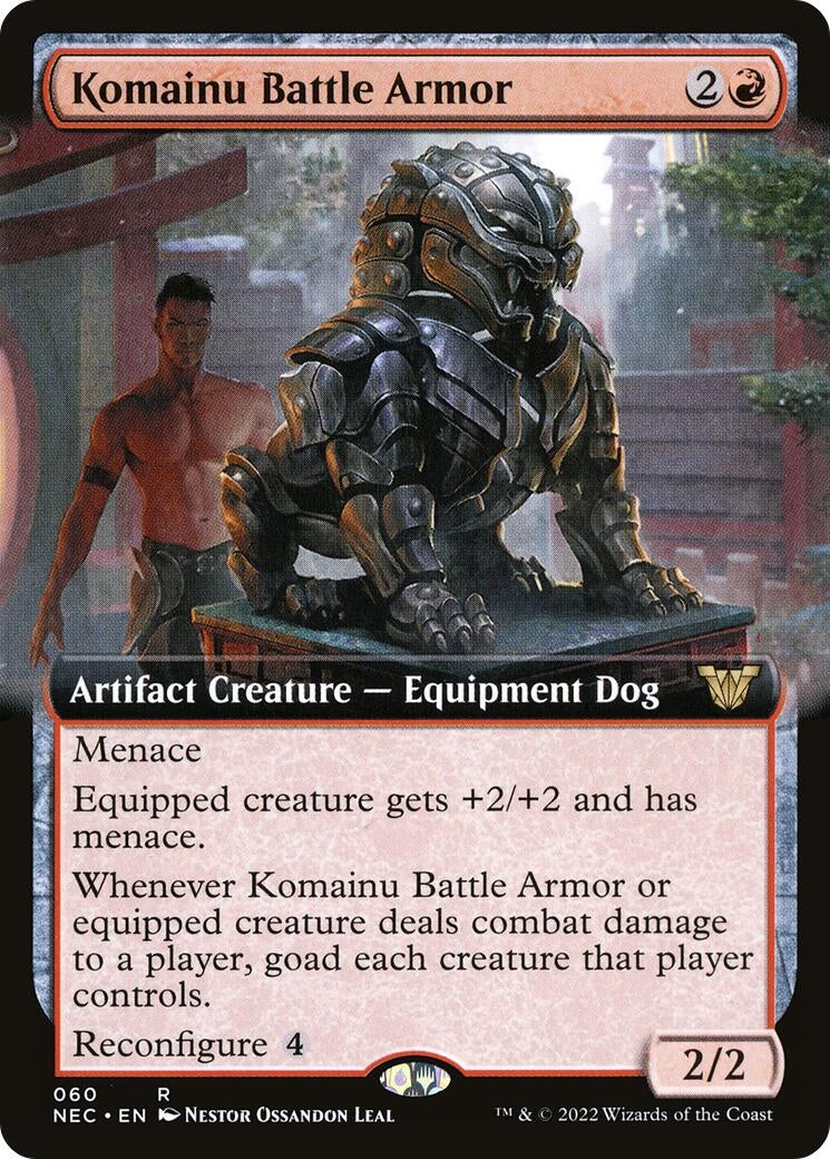 Image for Komainu Battle Armor (Extended Art) (Commander: Kamigawa: Neon Dynasty) (60) - Magic: The Gathering