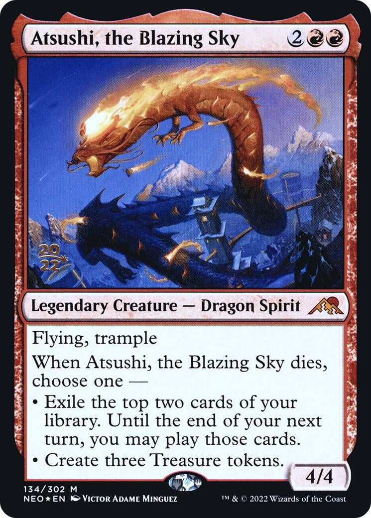 Image for Atsushi, the Blazing Sky (Prerelease Cards) (134) - Magic: The Gathering