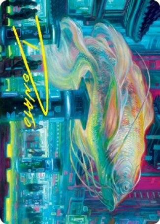 Image for Skyswimmer Koi Art Card (Gold-Stamped Signature) (Art Series: Kamigawa: Neon Dynasty) (3) - Magic: The Gathering