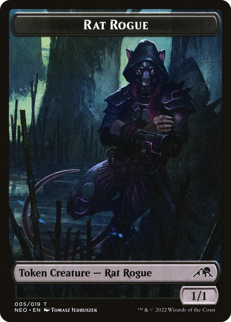 Image for Rat Rogue Token (Kamigawa: Neon Dynasty) (5) - Magic: The Gathering