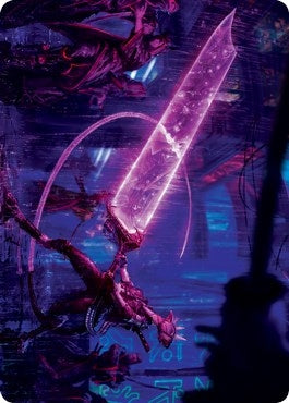 Image for Enormous Energy Blade Art Card (Art Series: Kamigawa: Neon Dynasty) (16) - Magic: The Gathering