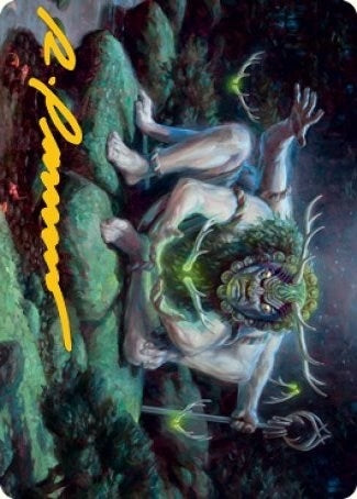 Image for Myojin of Towering Might Art Card (Gold-Stamped Signature) (Art Series: Kamigawa: Neon Dynasty) (34) - Magic: The Gathering