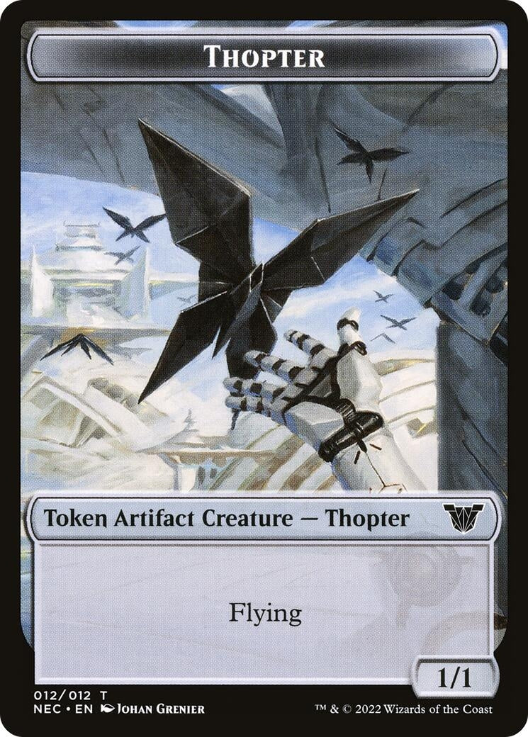 Image for Thopter // Spirit (002) Double-Sided Token (Commander: Kamigawa: Neon Dynasty) (12 // 2) - Magic: The Gathering
