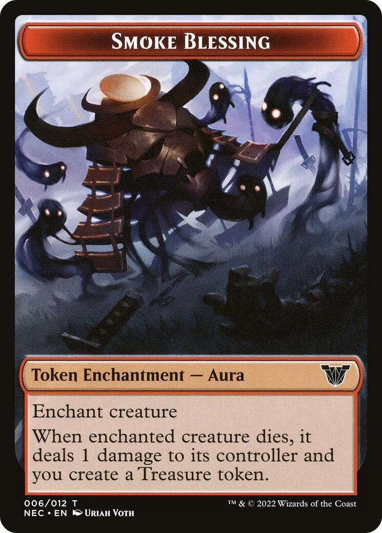 Image for Smoke Blessing // Treasure Double-Sided Token (Commander: Kamigawa: Neon Dynasty) (6 // 17) - Magic: The Gathering