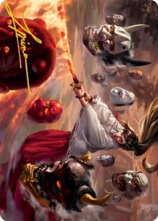 Image for Unquenchable Fury Art Card (Gold-Stamped Signature) (Art Series: Kamigawa: Neon Dynasty) (39) - Magic: The Gathering