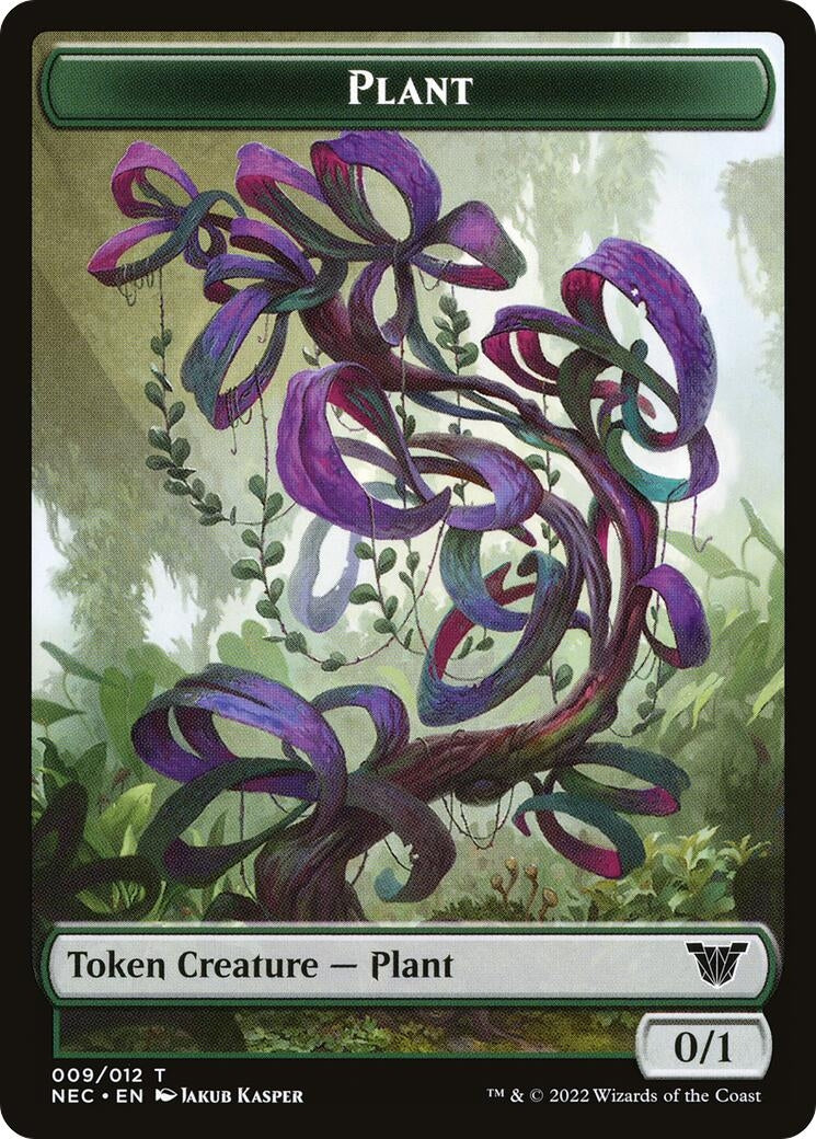 Image for Plant // Treasure Double-Sided Token (Commander: Kamigawa: Neon Dynasty) (9 // 17) - Magic: The Gathering
