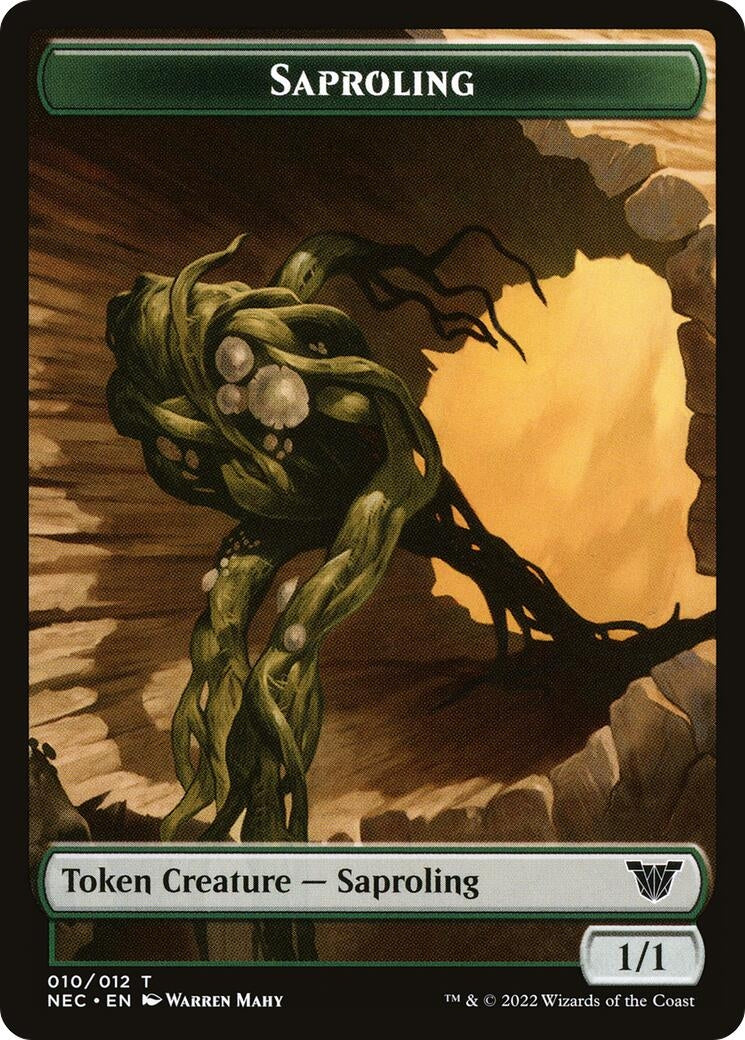Image for Saproling // Spirit (002) Double-Sided Token (Commander: Kamigawa: Neon Dynasty) (10 // 2) - Magic: The Gathering