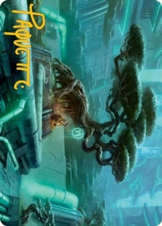 Image for Forest (292) Art Card (Gold-Stamped Signature) (Art Series: Kamigawa: Neon Dynasty) (44) - Magic: The Gathering