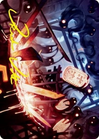 Image for Smoke Spirits' Aid Art Card (Gold-Stamped Signature) (Art Series: Kamigawa: Neon Dynasty) (41) - Magic: The Gathering